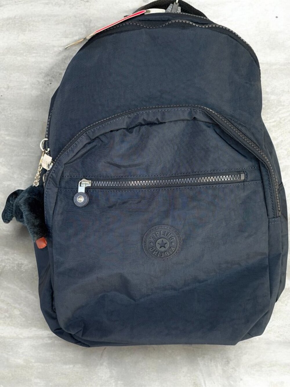 KIPLING Nylon Seoul Backpack NAVY 13" W x 17" H Laptop College Bonus Monkey NWT